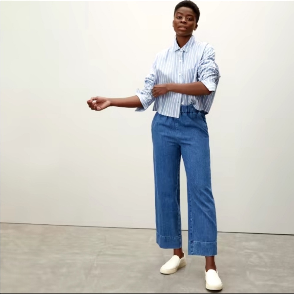 Everlane The Easy Jean Elastic Waist Pull On Crop Style